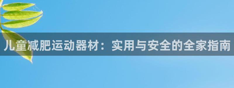意昂体育4招商电话号码是多少:儿童减肥运动器材:实用与安全的